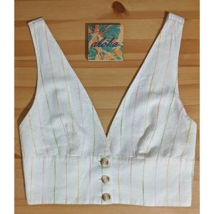 NWT 🌞F21🌞 Sunny Spot Collection Striped Crop Top